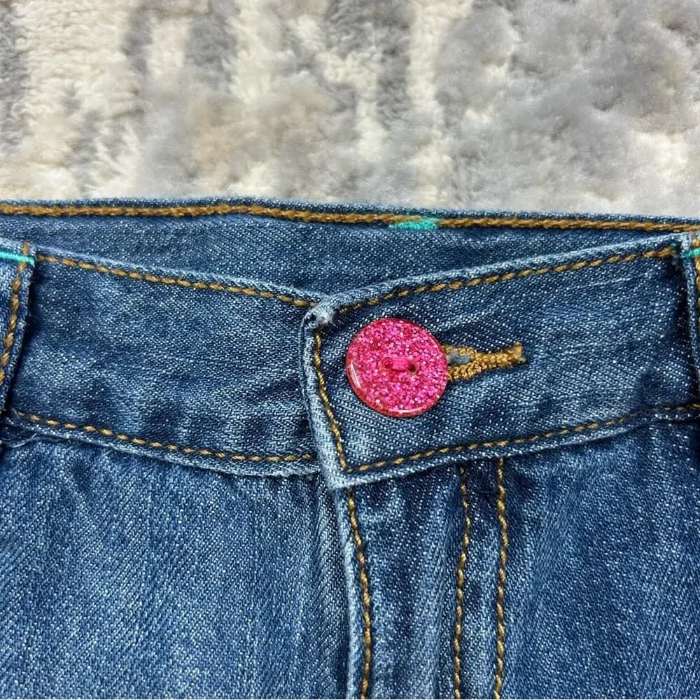 Gymboree Winter 2013 Denim Jeans sz 12-18 months Color Happy Line